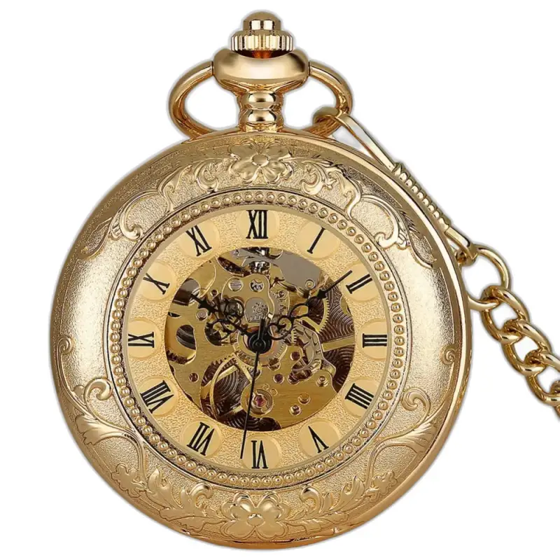 Golden Memory Luxe zakhorloge met verfijnde gouden wijzerplaat