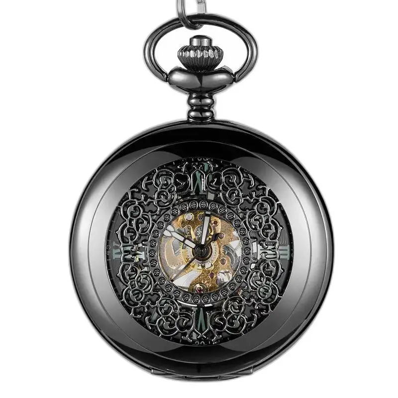 Montre à Gousset Lumineuse Spider Ruins avec un élégant cadran noir orné
