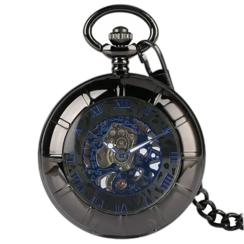 Blue Venom mechanisch herenzakhorloge met elegante zwarte kast
