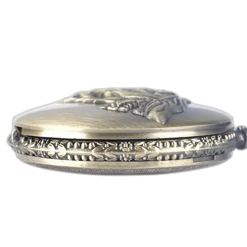 Wolf Necklace Watch versierd bronzen horloge geïnspireerd op Games of Thrones