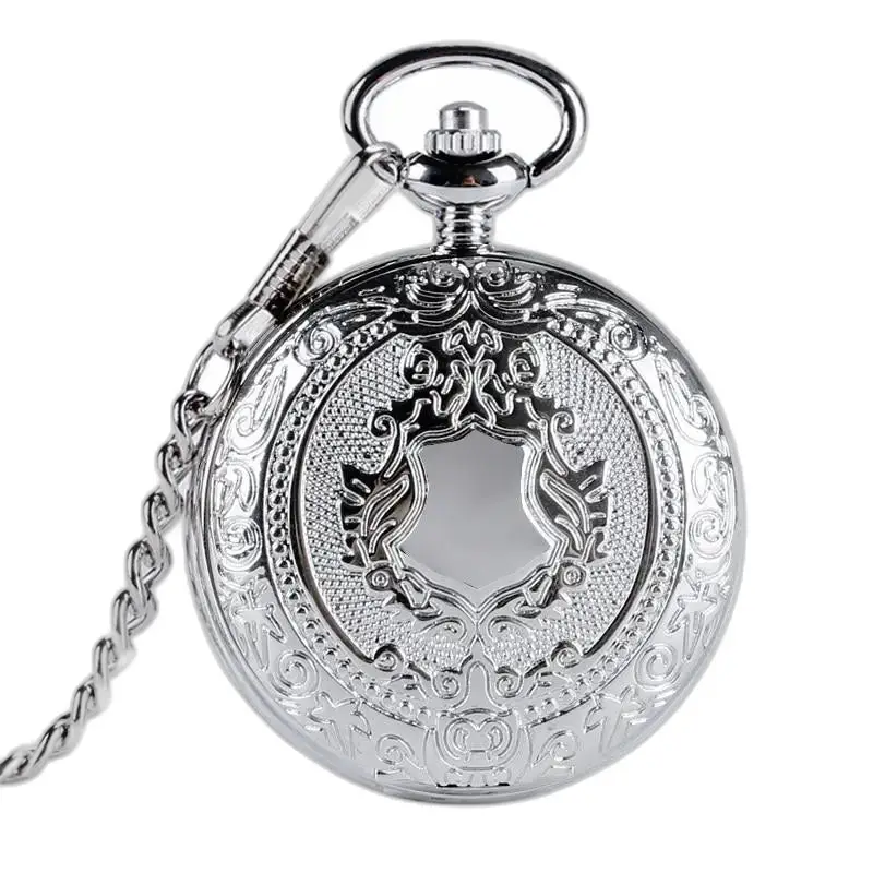 Prachtig Zilver Mechanisch Zakhorloge Handopwinder met zilveren ketting