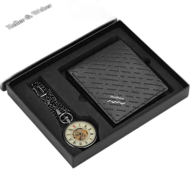 Chique mechanische zakhorloge geschenkdoos