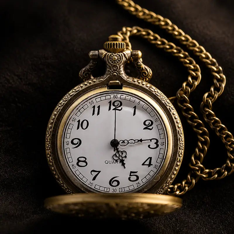 Vintage herenzakhorloge met leeuwenkwarts - Univers Gousset