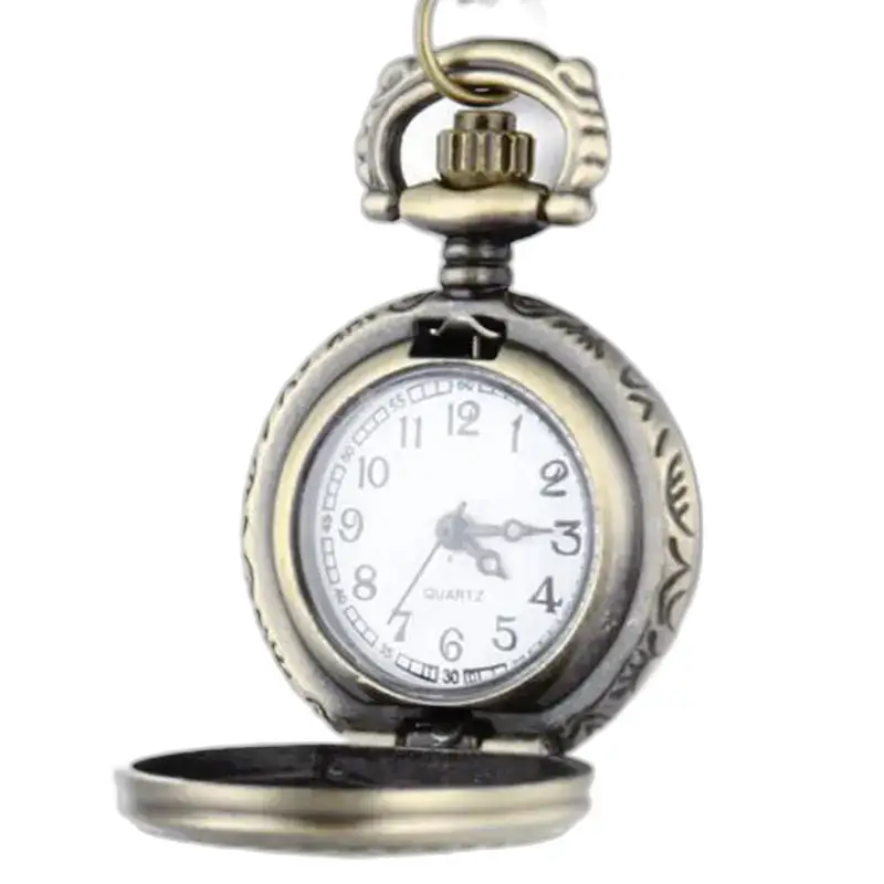 Vintage dames zilveren bronzen horlogeketting