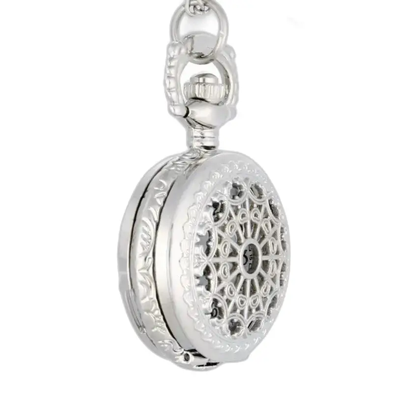 Vintage dames zilveren bronzen horlogeketting