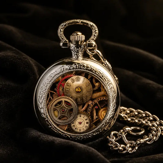 Vintage Steampunk kettingzakhorloge - Univers Gousset