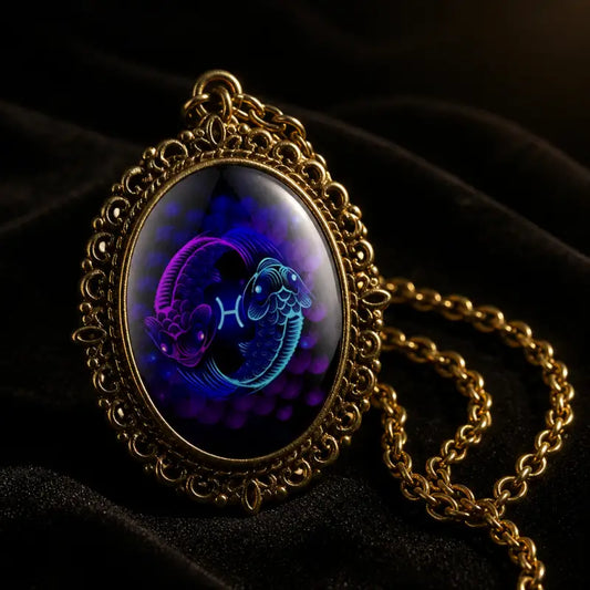Bronzen zakhorloge met dierenriemketting voor dames - Univers Gousset