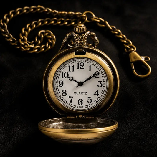 Heren vintage wolf kettingzakhorloge - Univers Gousset