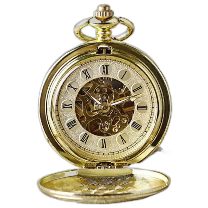 Luxe automatisch zakhorloge met gouden parel