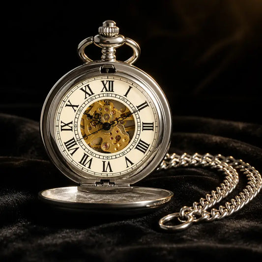 Half Hunter mechanisch zakhorloge met skelet - Univers Gousset