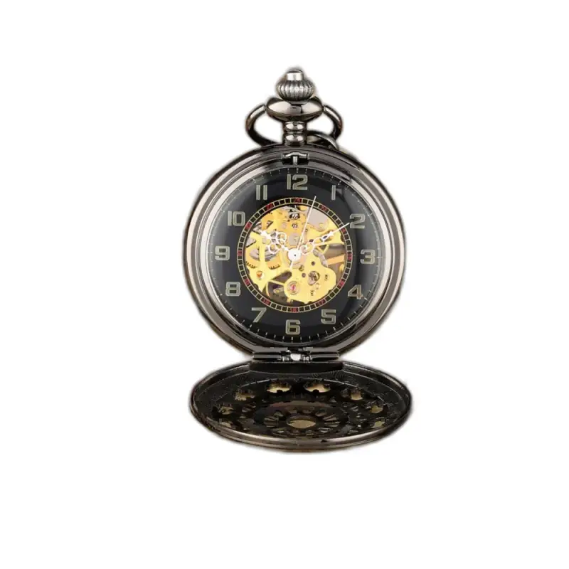Antiek zwart mechanisch Steampunk luxe zakhorloge