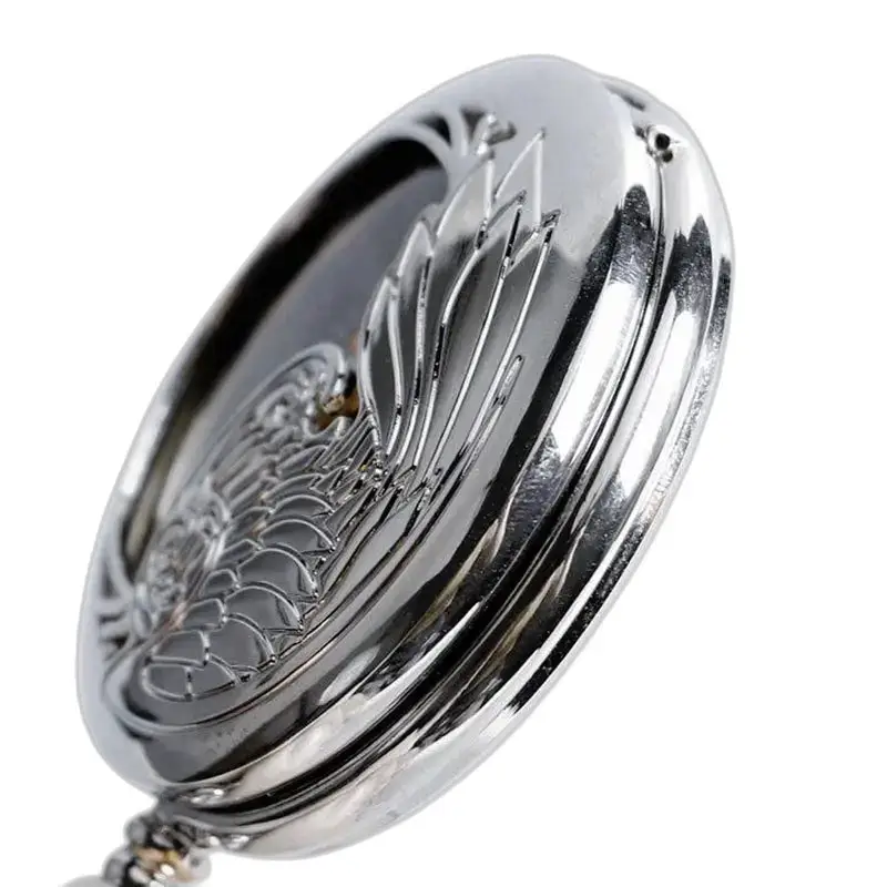 Chique zilveren automatisch zakhorloge
