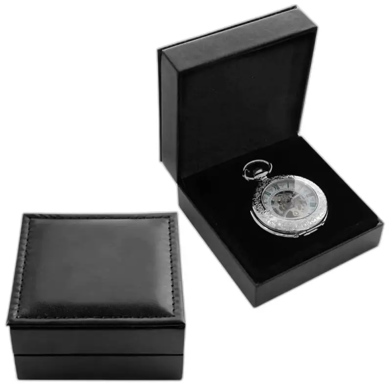 Luxe mechanisch zilveren zakhorloge