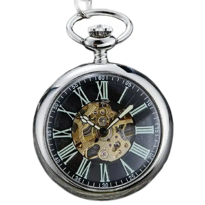 Modern luxe zilveren zakhorloge