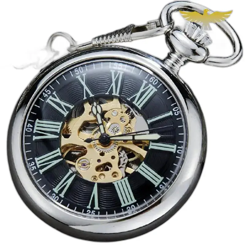 Modern luxe zilveren zakhorloge