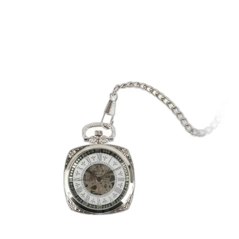 Zilverkleurig zakhorloge voor heren in moderne stijl