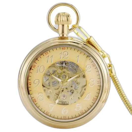 Luxe automatisch zakhorloge met open wijzerplaat - zilver
