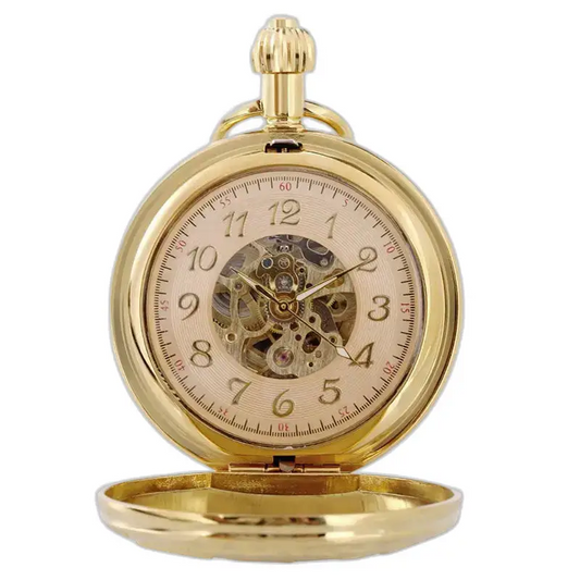 Gouden trein chic automatisch zakhorloge