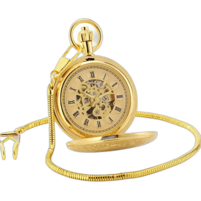 Majesteit luxe gouden automatisch zakhorloge