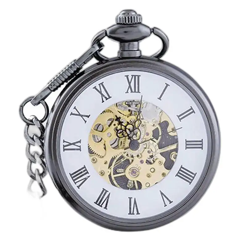 Vintage charme automatisch zakhorloge met open wijzerplaat