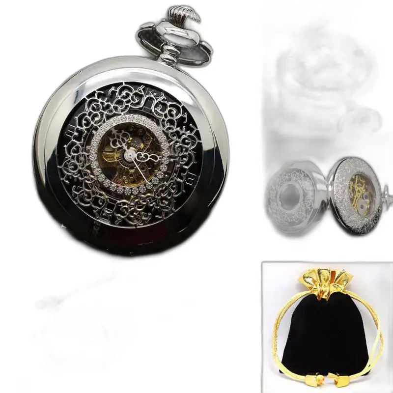Zwart bloem chic zakhorloge