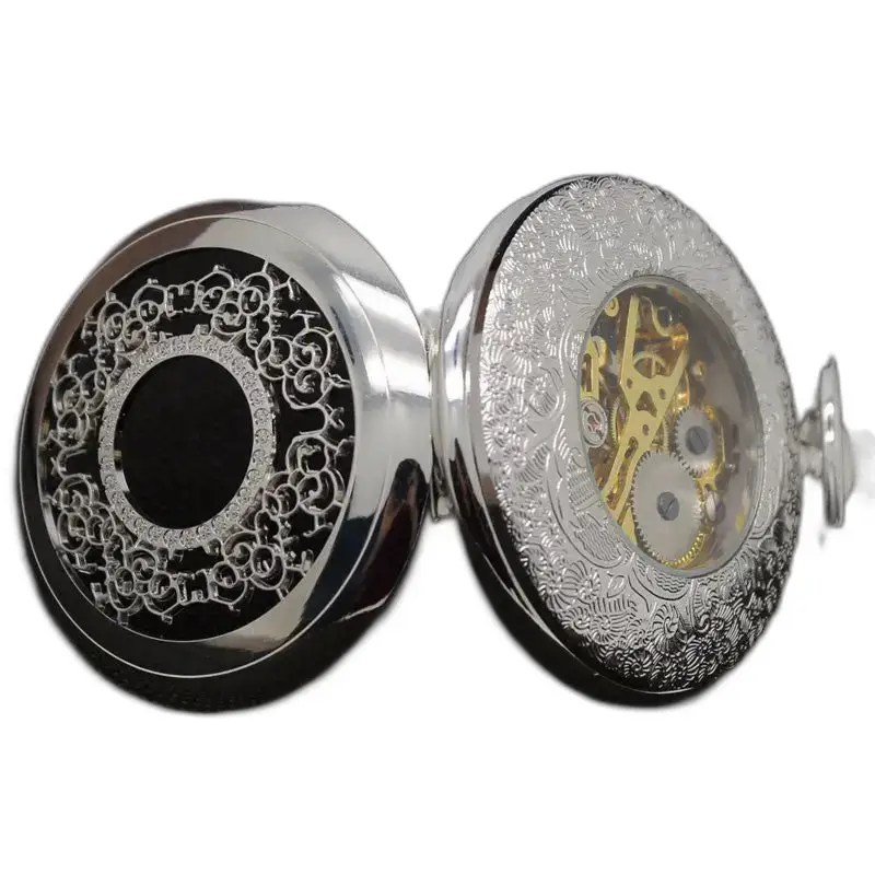 Zwart bloem chic zakhorloge