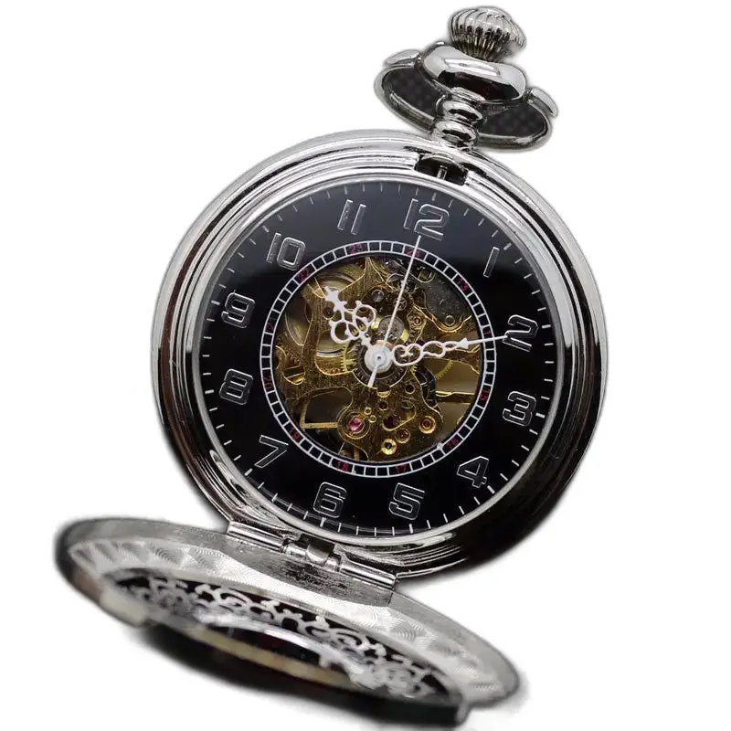 Zwart bloem chic zakhorloge