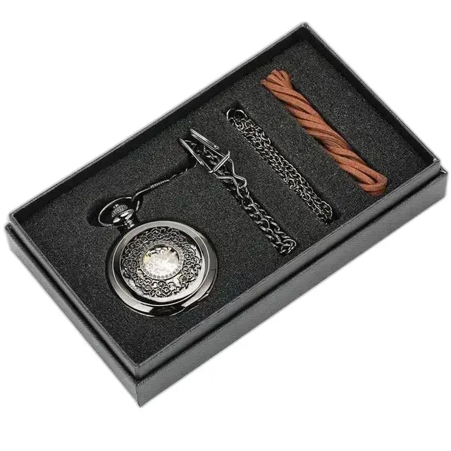Montre à Gousset Black Flower Chic