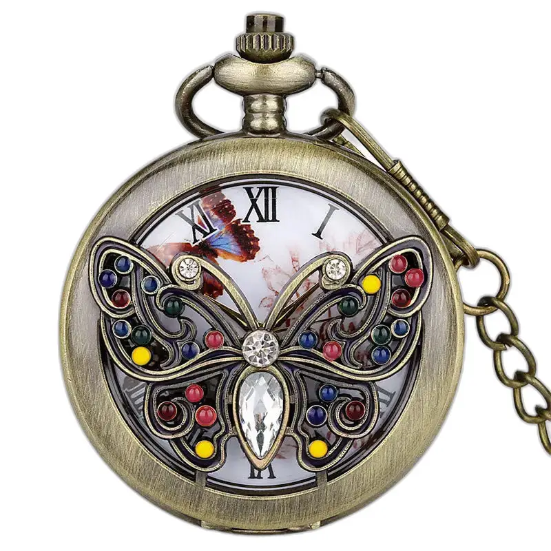Modern chique Dragonfly bronzen zakhorloge