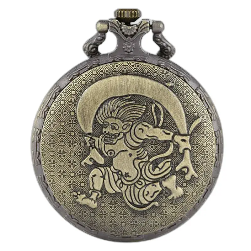 Dames heren vintage zakhorloge met open wijzerplaat