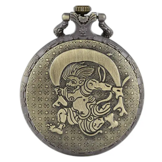 Dames heren vintage zakhorloge met open wijzerplaat