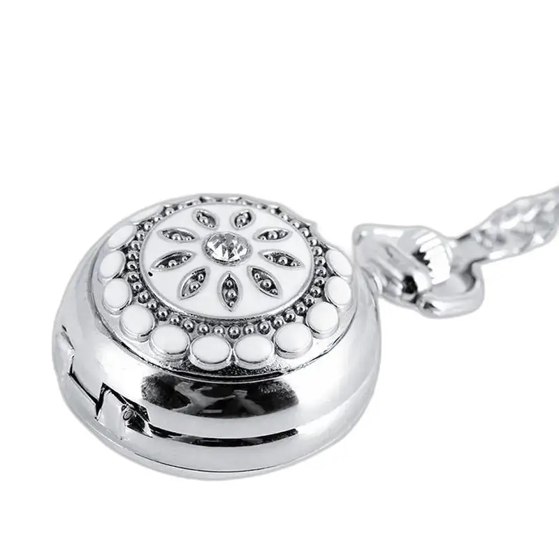 Chic Pearl's Flower zakhorloge zilver
