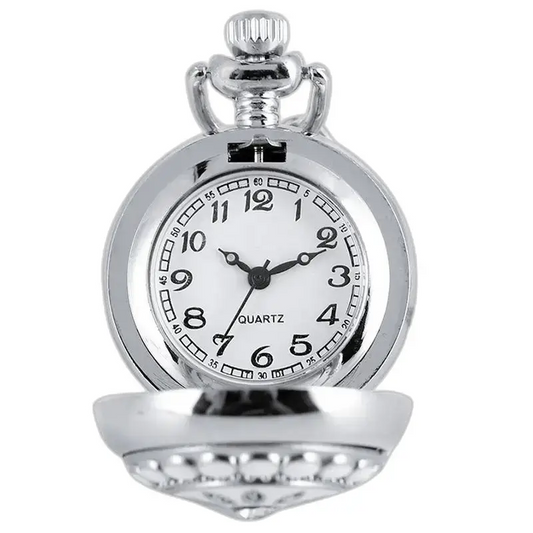 Chic Pearl's Flower zakhorloge zilver