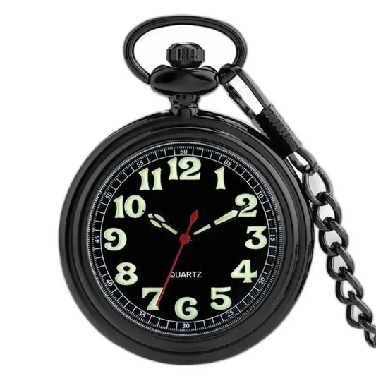 Klassiek zakhorloge met open wijzerplaat voor heren dames - goud