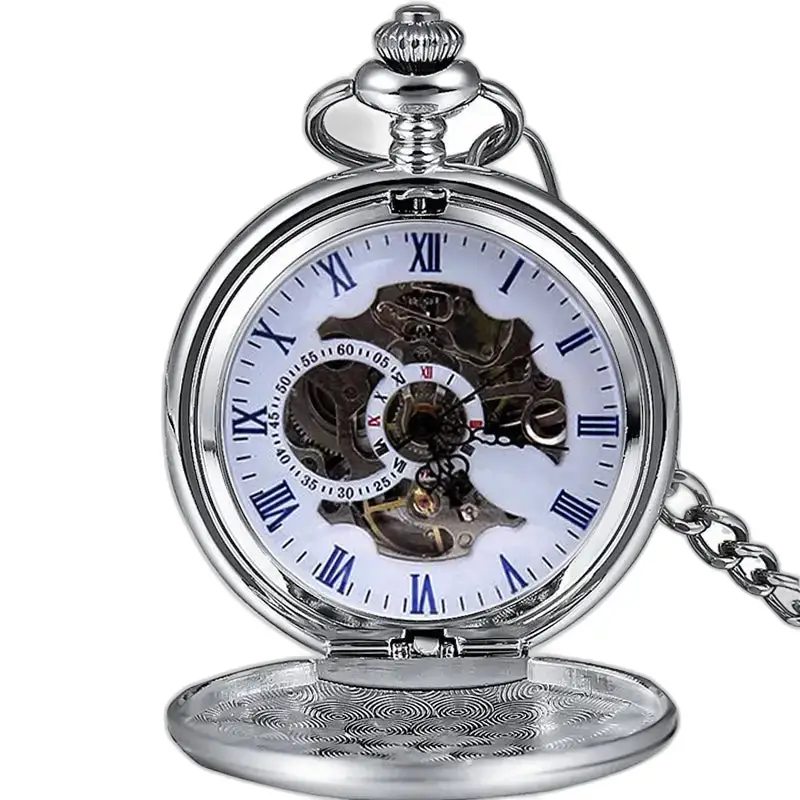 Chique klassiek zakhorloge met dubbele klep