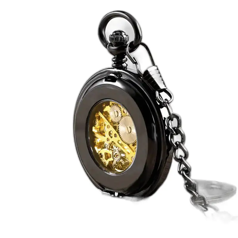 Chique klassiek zakhorloge met dubbele klep