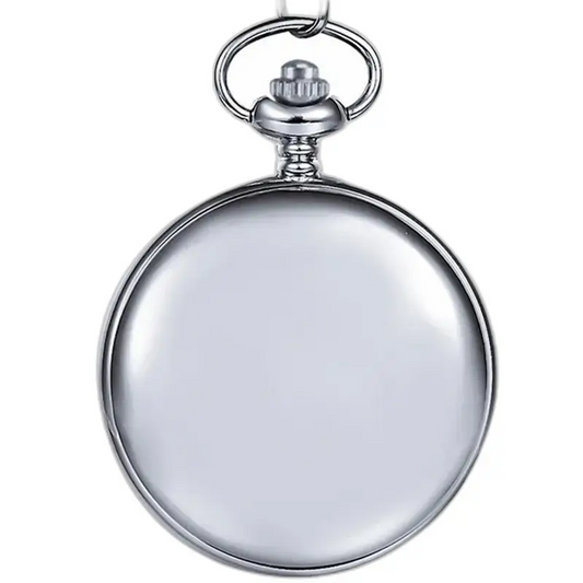 Chique klassiek zakhorloge met dubbele flap - zilver