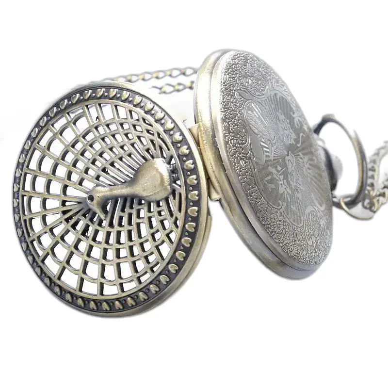Birdy Vintage bronzen ketting zakhorloge