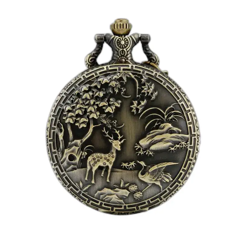 Vintage Eden bronzen ketting zakhorloge