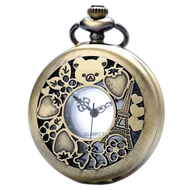 Glamoureus bronzen kettingzakhorloge
