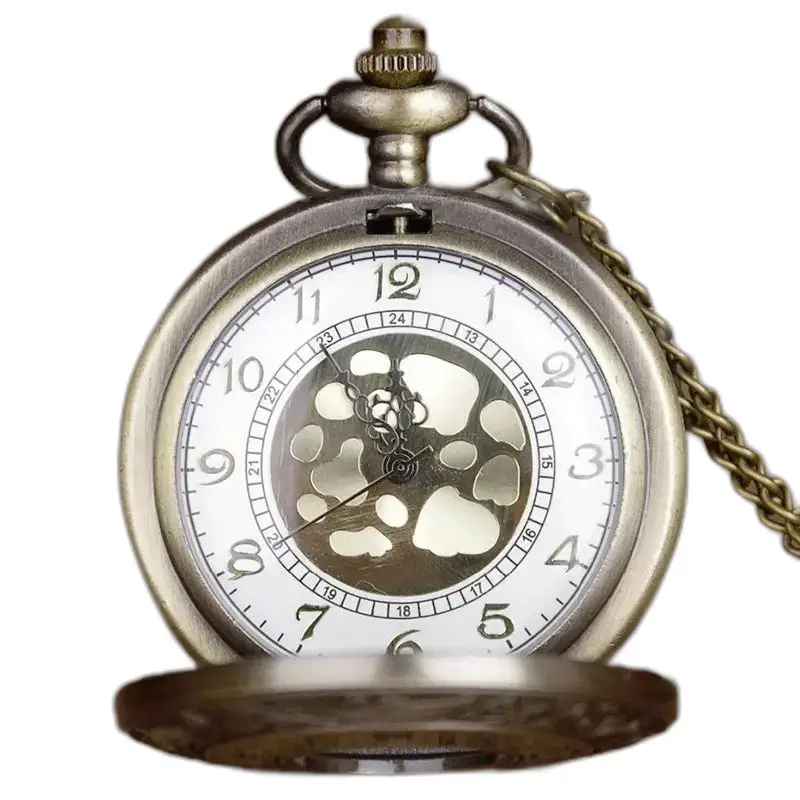 Vintage halve jager ketting zakhorloge