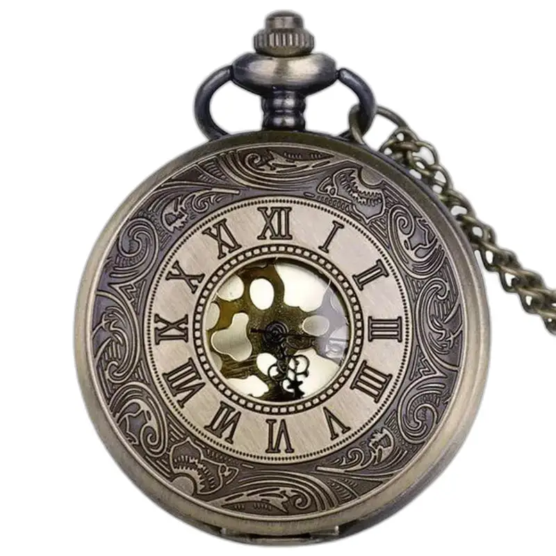 Vintage halve jager ketting zakhorloge
