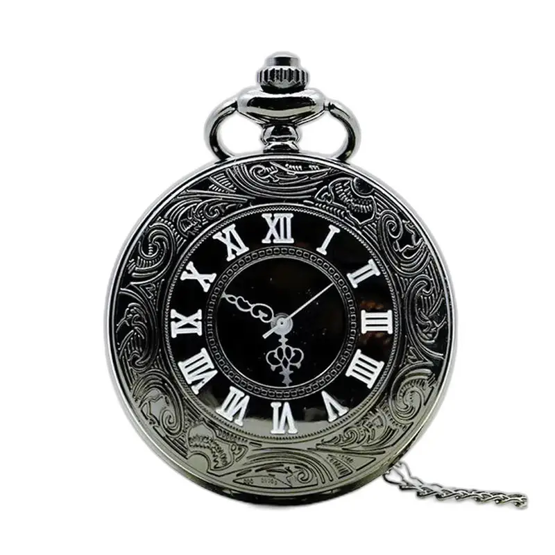 Vintage halve jager ketting zakhorloge