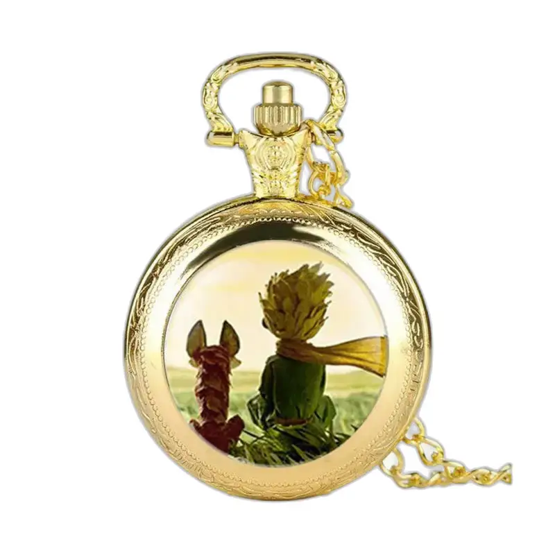 Het zakhorloge met ketting van de kleine prins - Zwart