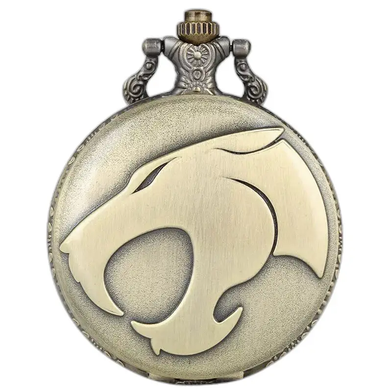 Bronzen panter ketting zakhorloge