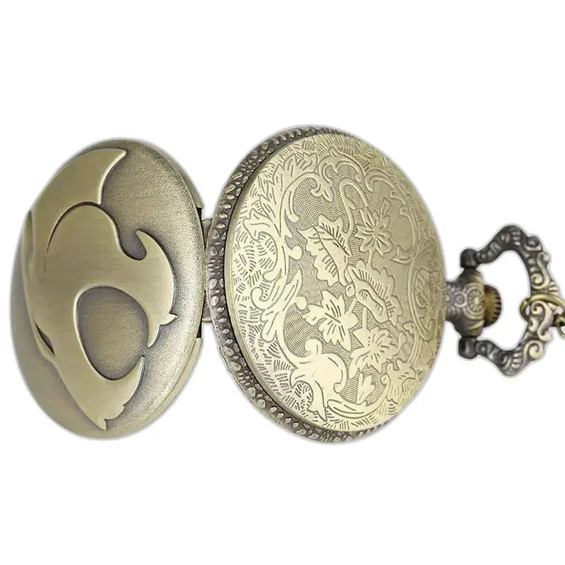 Bronzen panter ketting zakhorloge