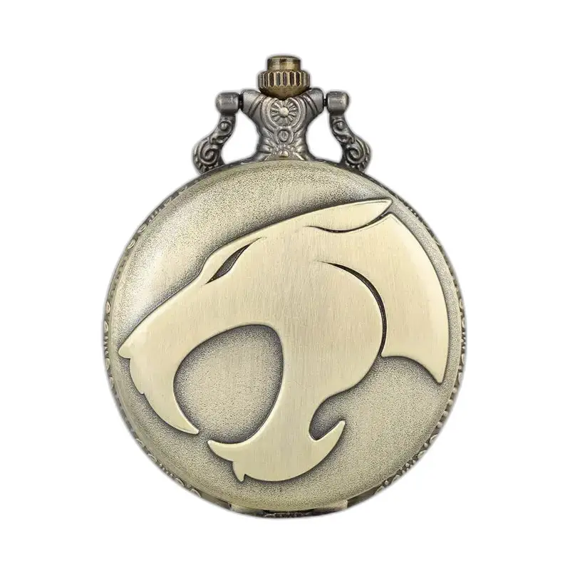 Bronzen panter ketting zakhorloge
