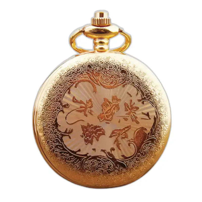 Zakhorloge Klassieke gouden en stenen hanger ketting