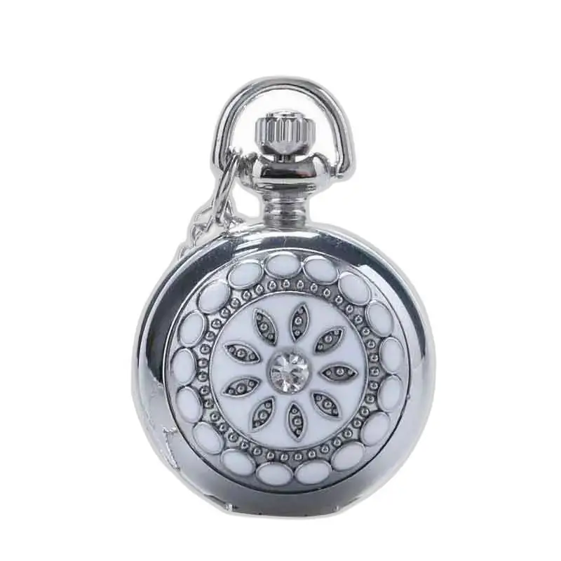 Zakhorloge ketting Japanse quartz bloem reliëf - goud