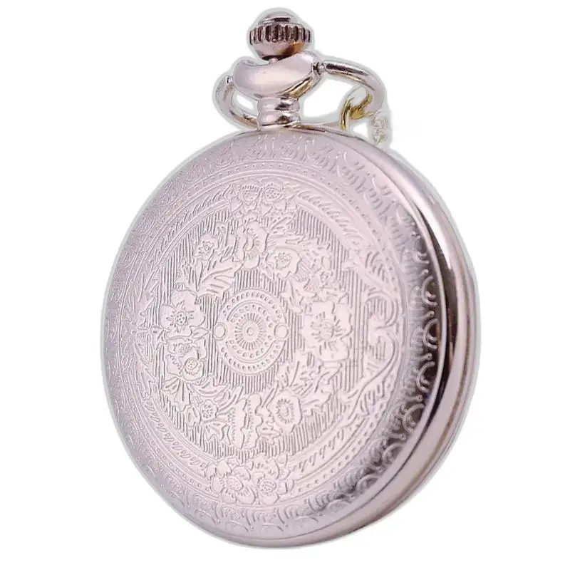 Zakhorloge ketting Japanse quartz bloem reliëf